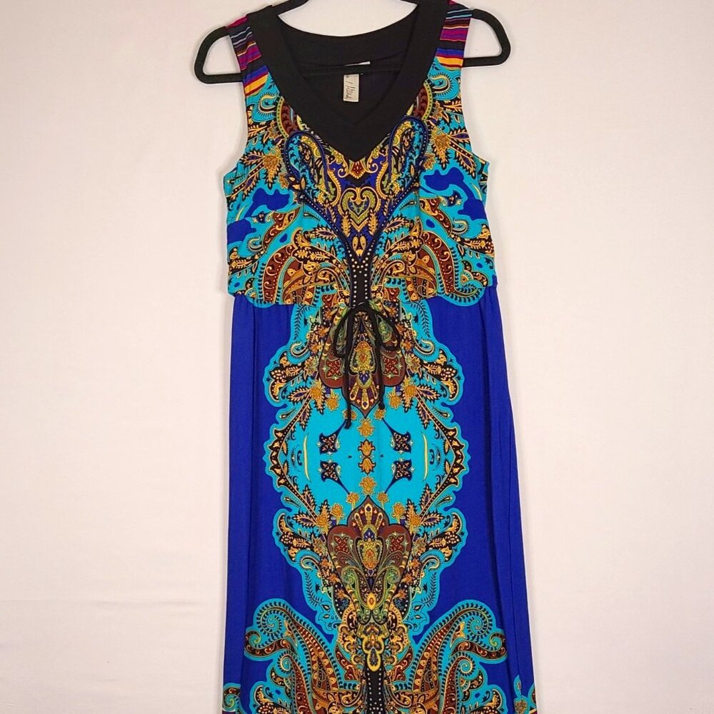 Emma & Michelle Blue Sleeveless Maxi Dress Size S